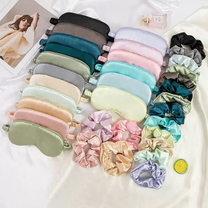 Silk eyeshade and scrunchies
