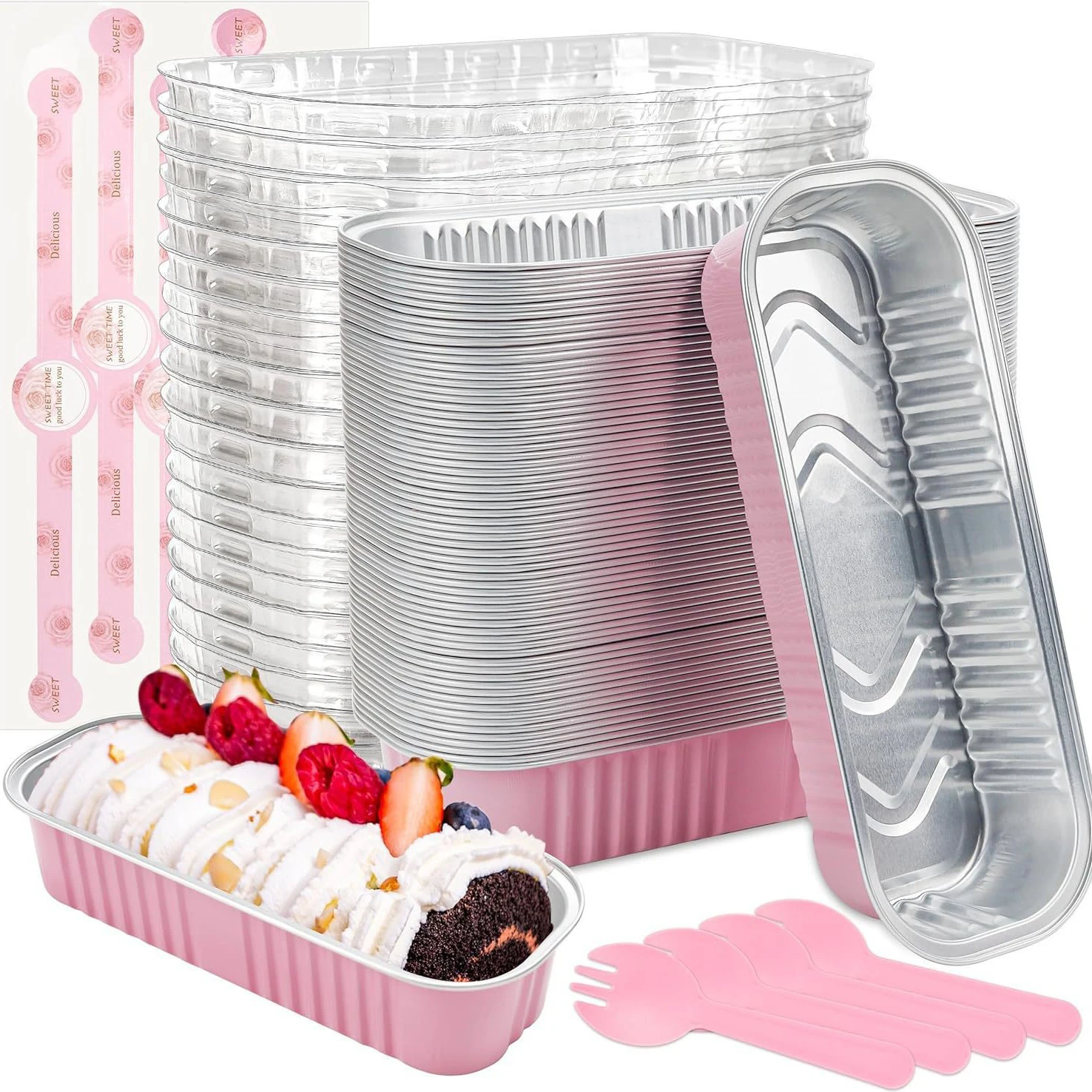 50 pieces thin foil dessert plates thumbnail