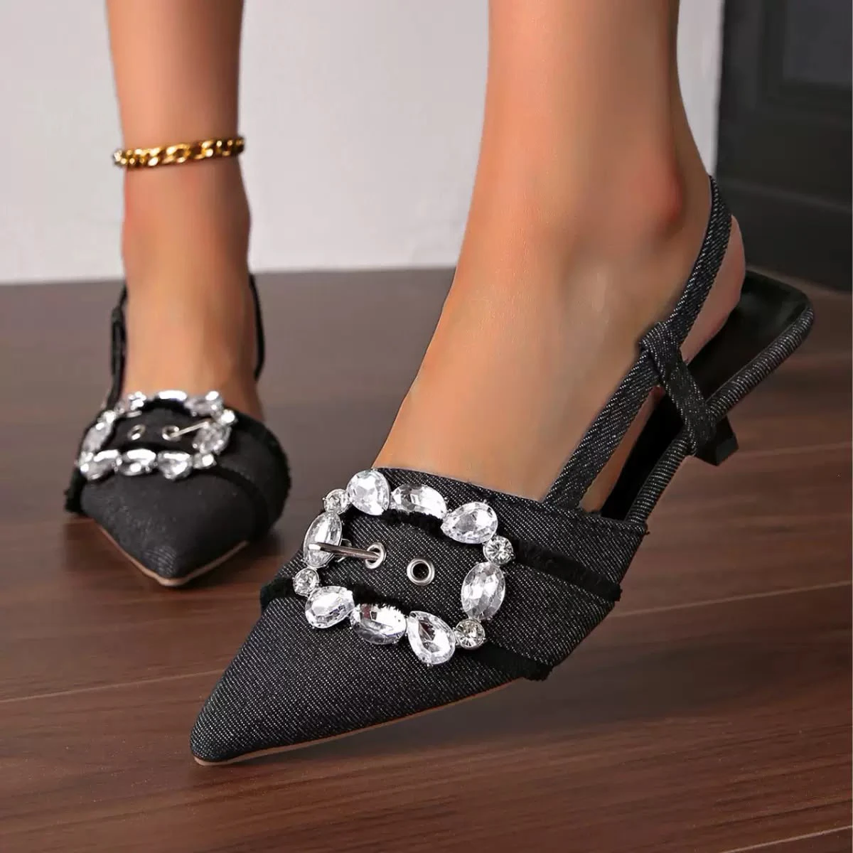 Jean pattern women's heel thumbnail