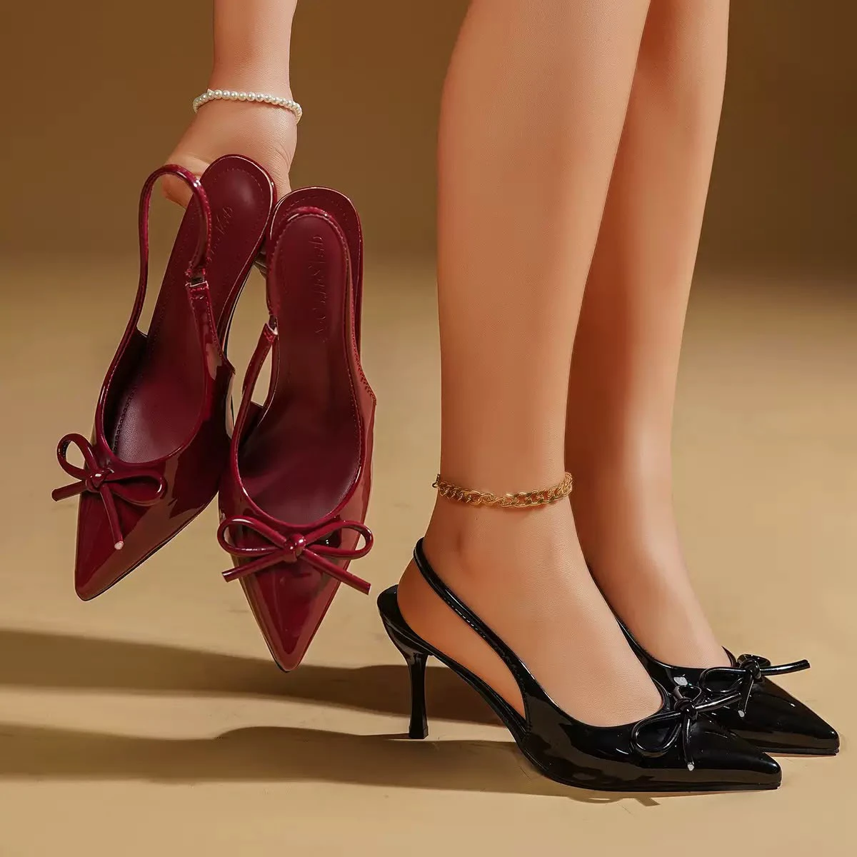 Bowknot pointed toe