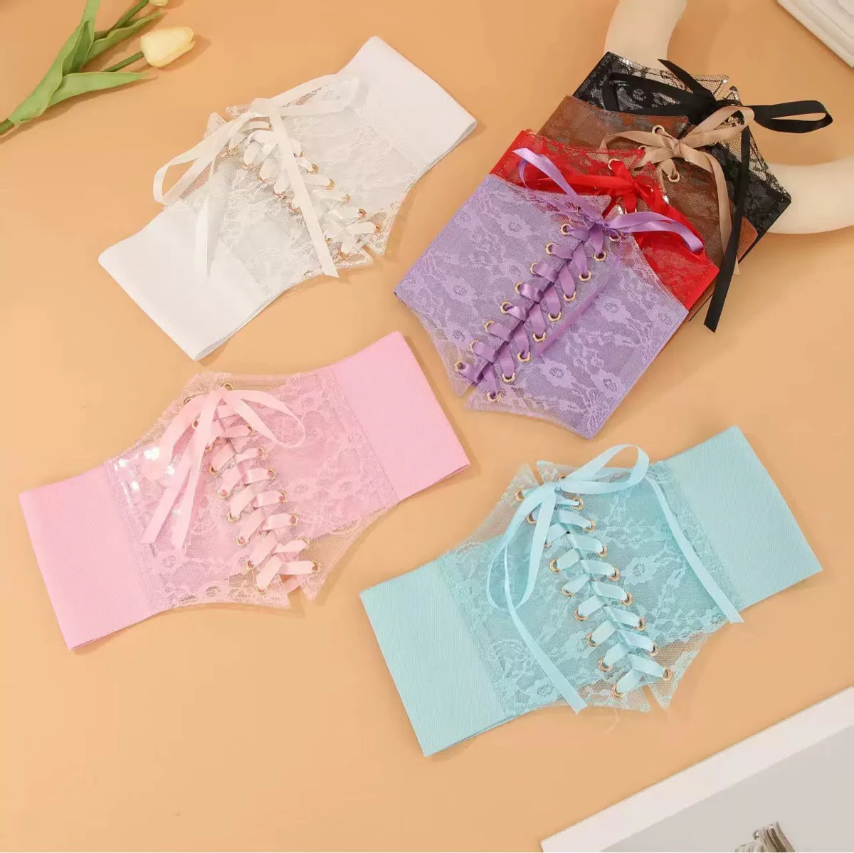 Fashion wide lace waist trainer