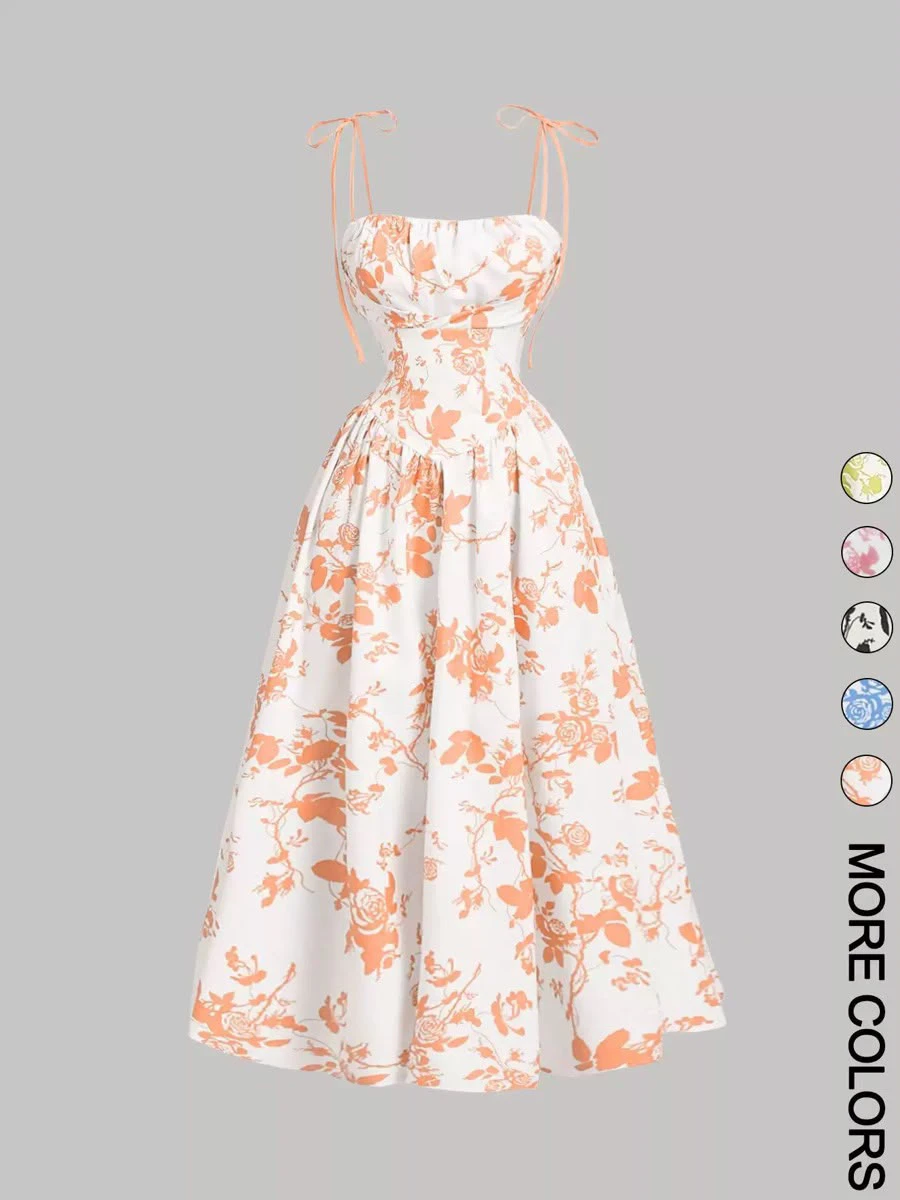 Floral print gown thumbnail