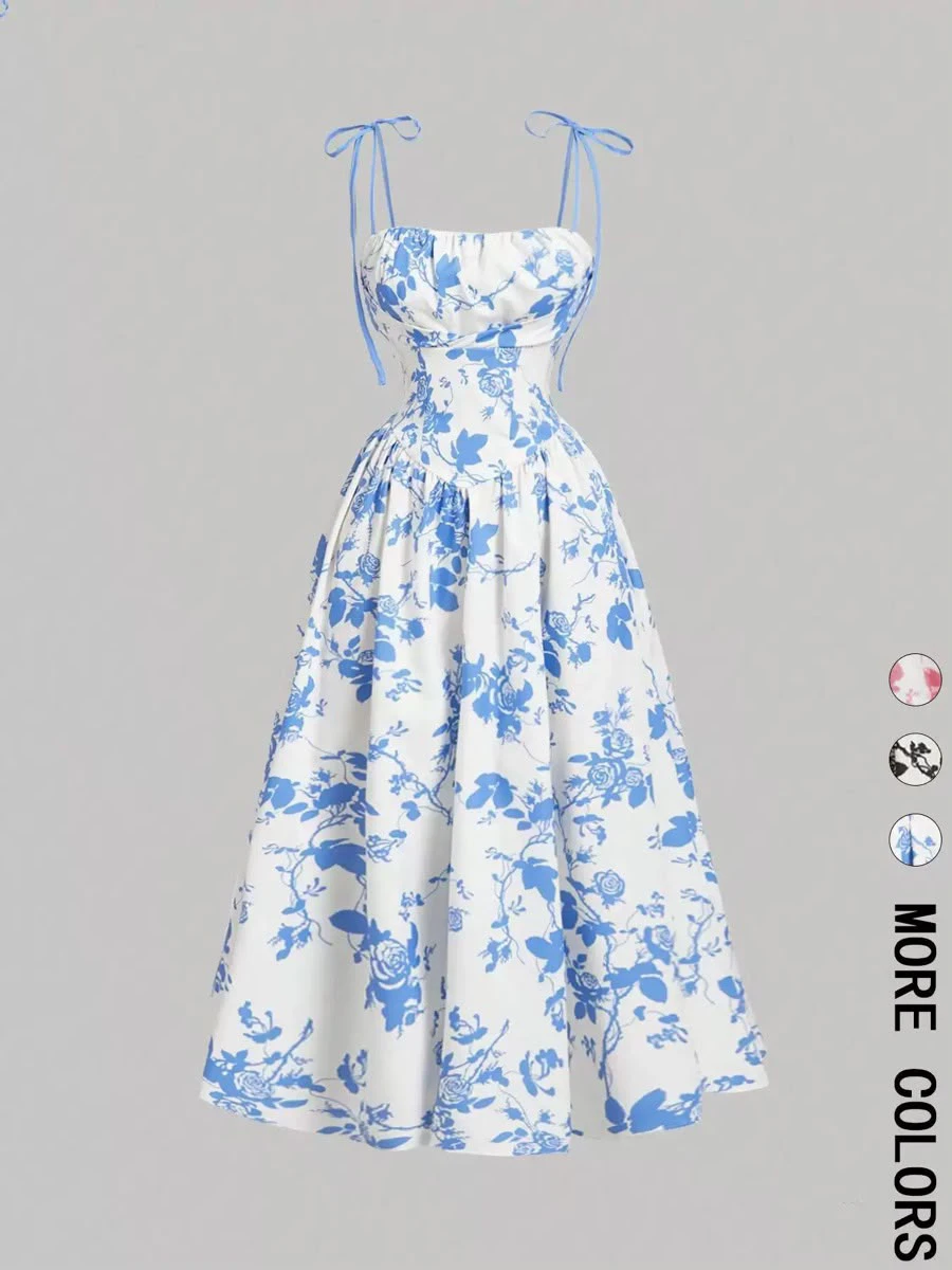 Floral print gown thumbnail