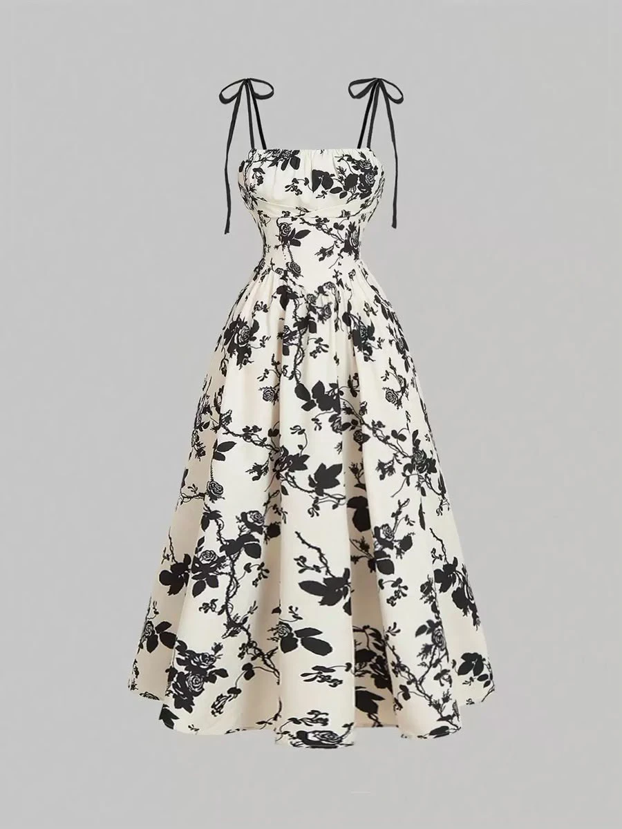Floral print gown thumbnail