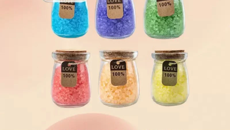 Bath and Foot Soak Rose Salt Relieve Fatigue Crystal Granules