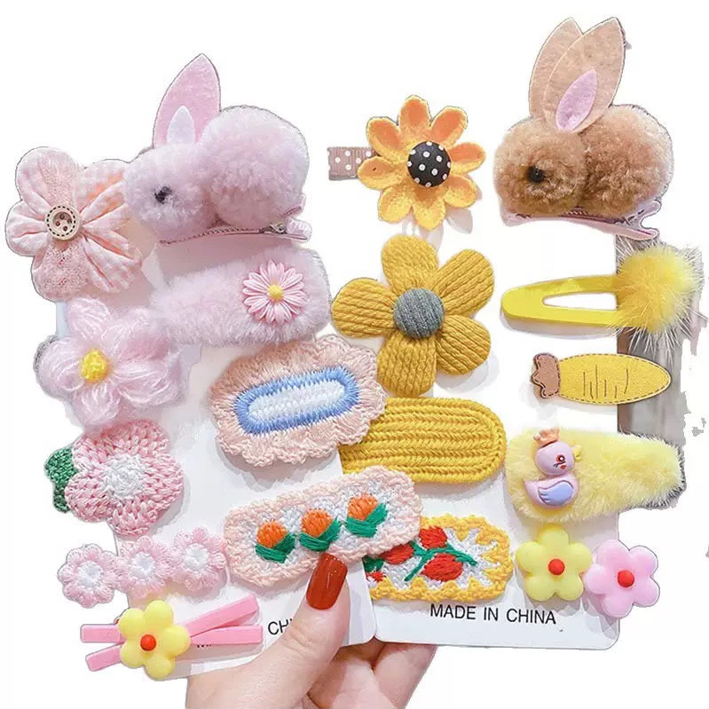 Children's Cute Rabbit Hairpin Set