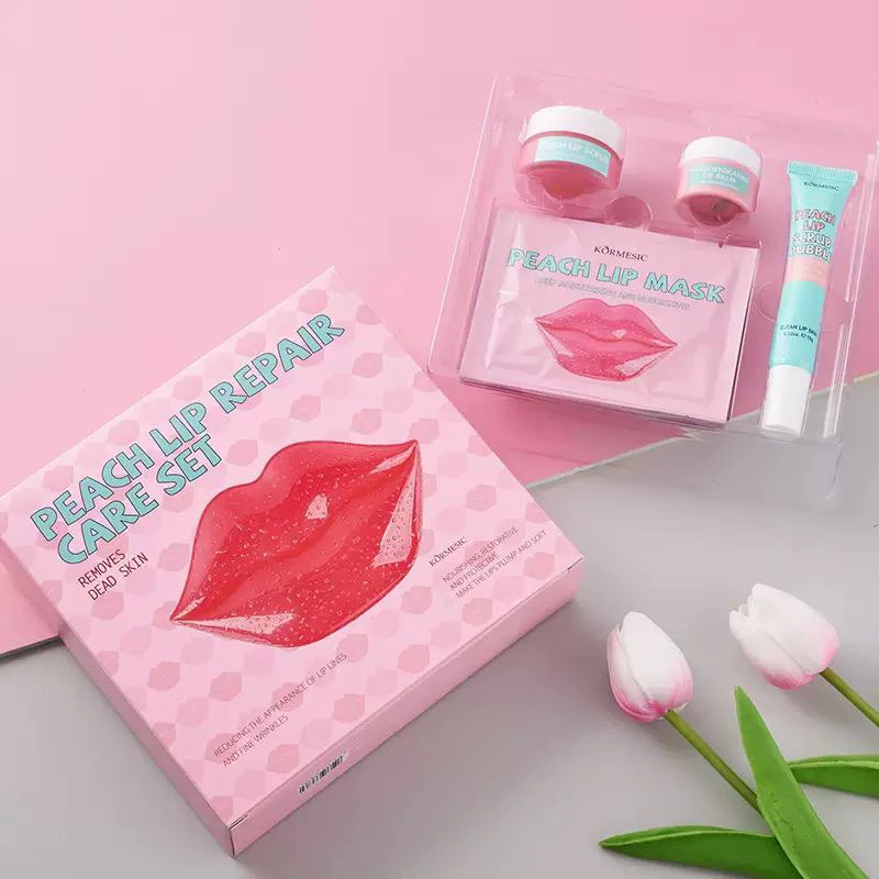 Peach lip repair set