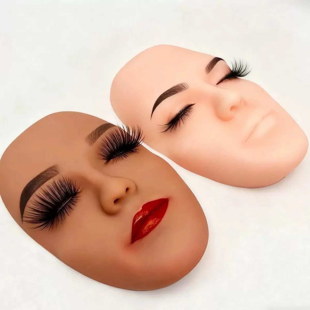 Silicone full face makeup model