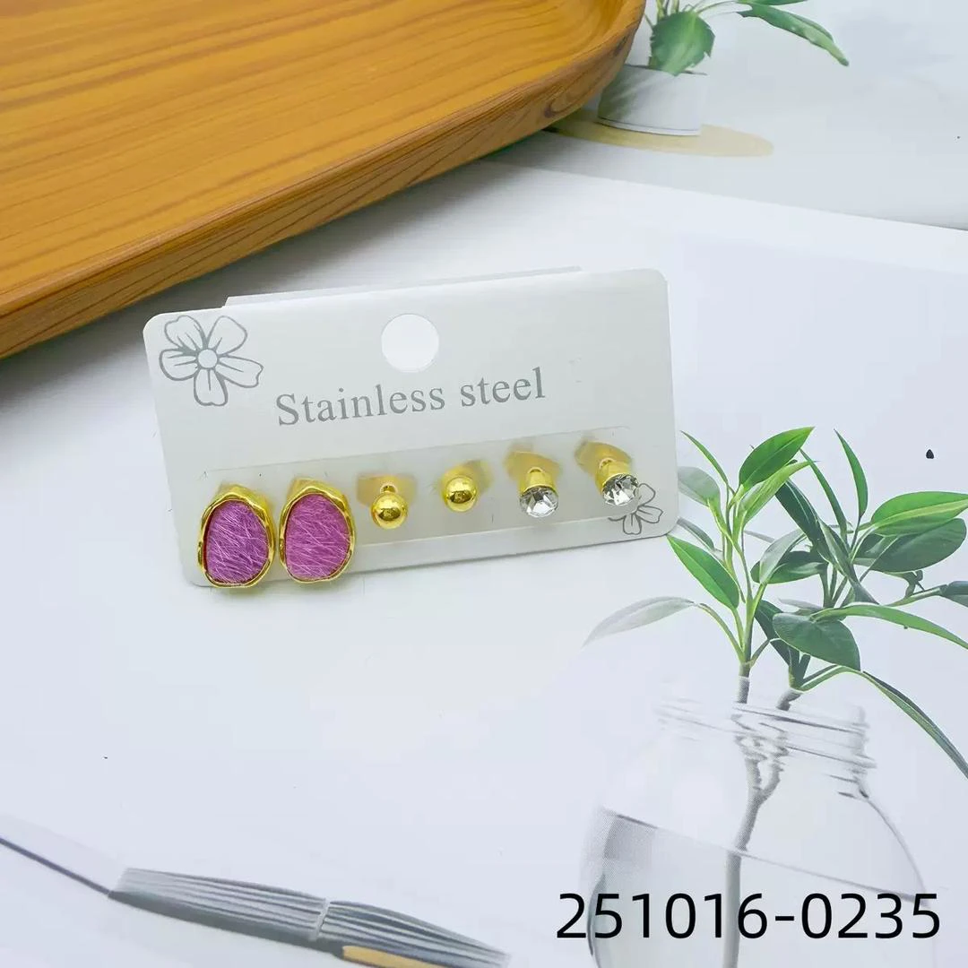 Luxury Angela Red Enamel Oval Earrings