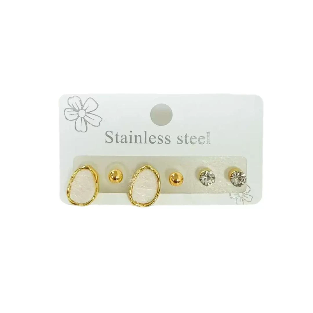 Luxury Angela Red Enamel Oval Earrings thumbnail