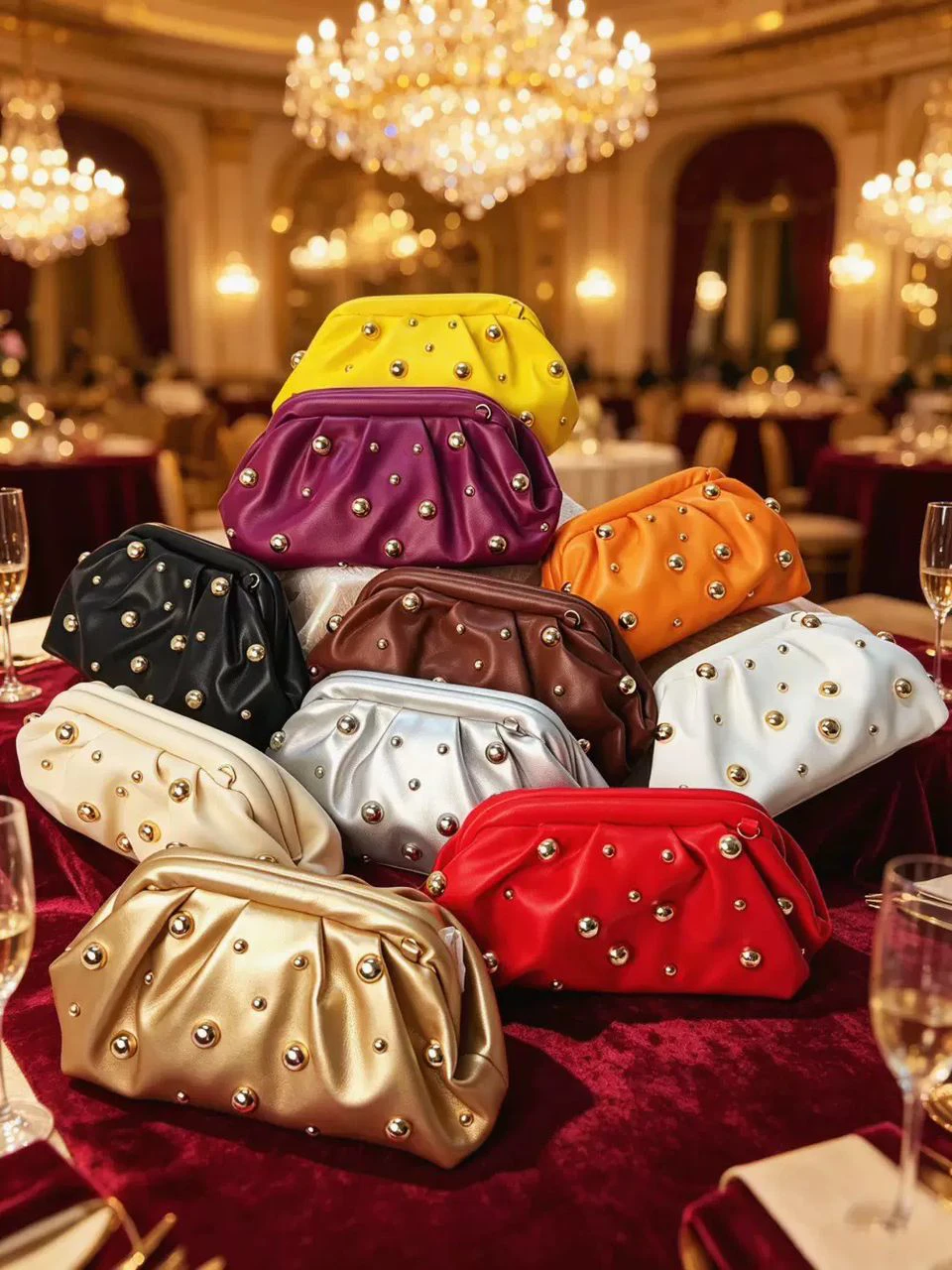 Rivet fashion handbag