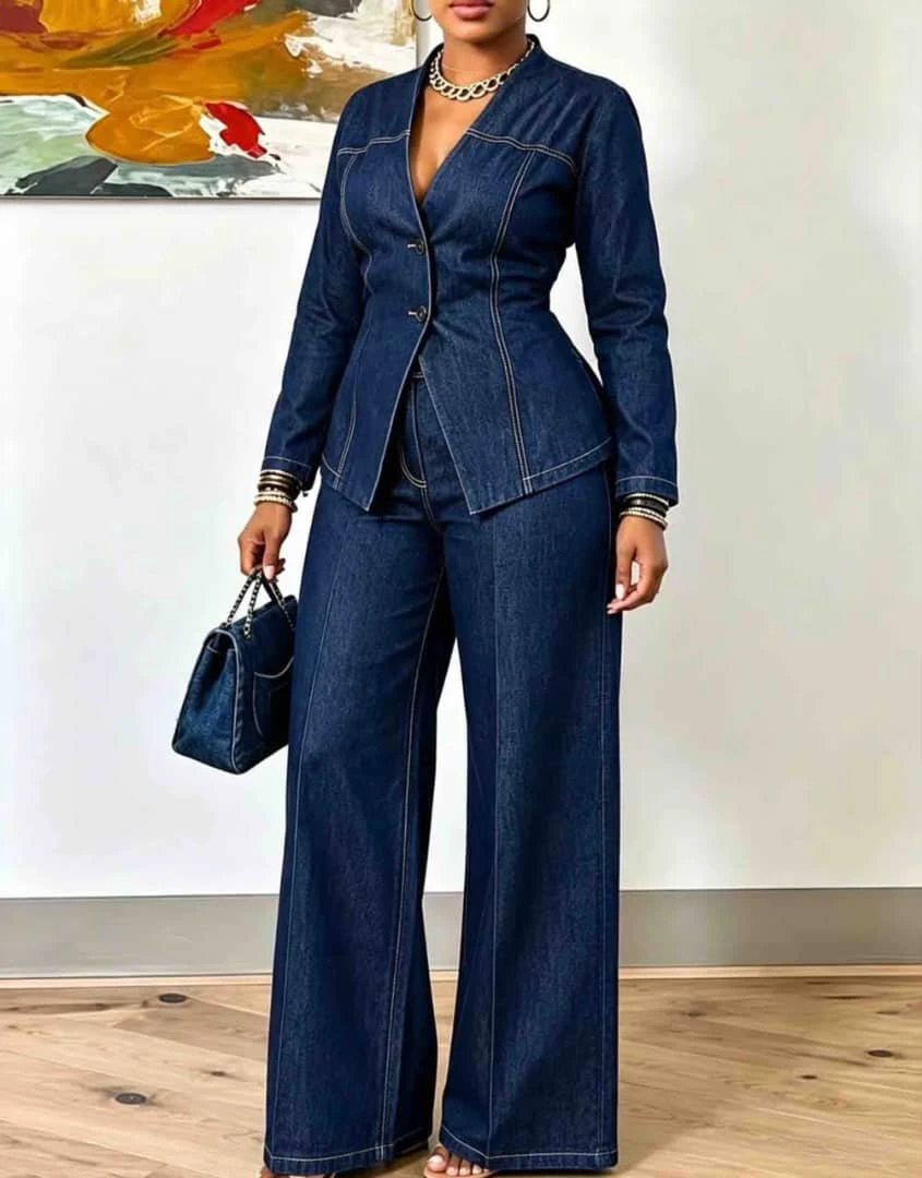 Denim Blazer two piece