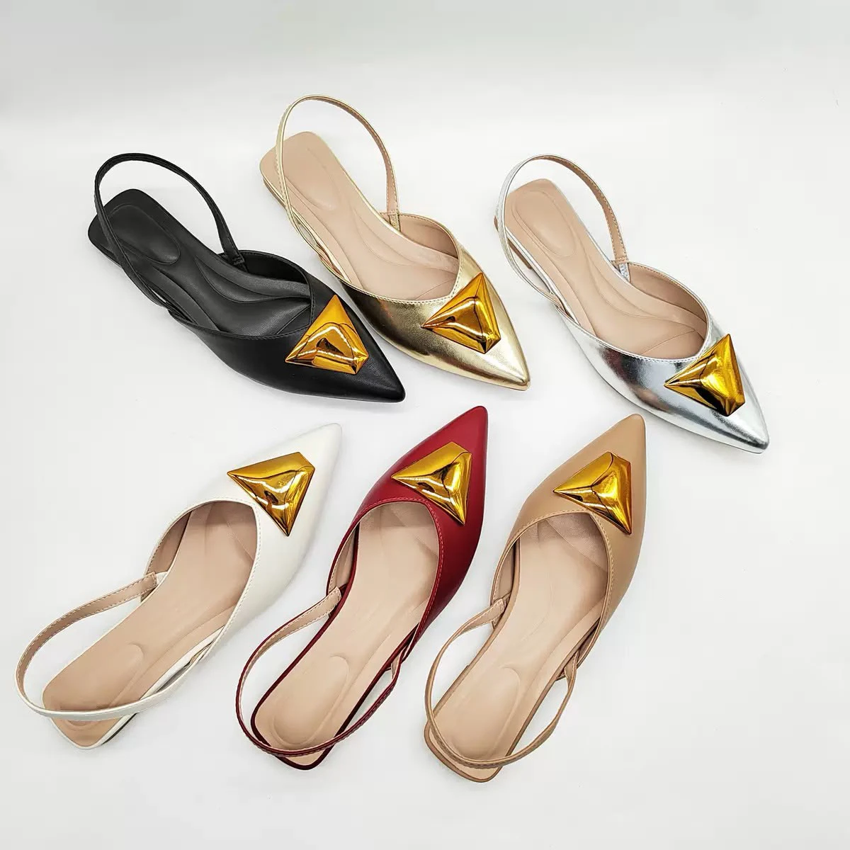 Open-back sandals, flat shoes