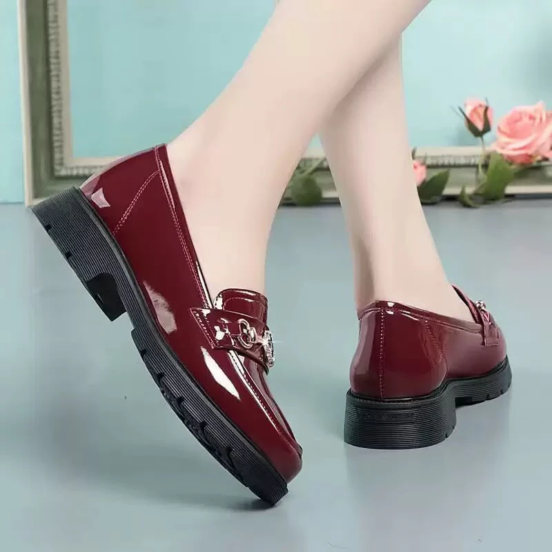 Black Thick-Soled Loafers for Women thumbnail