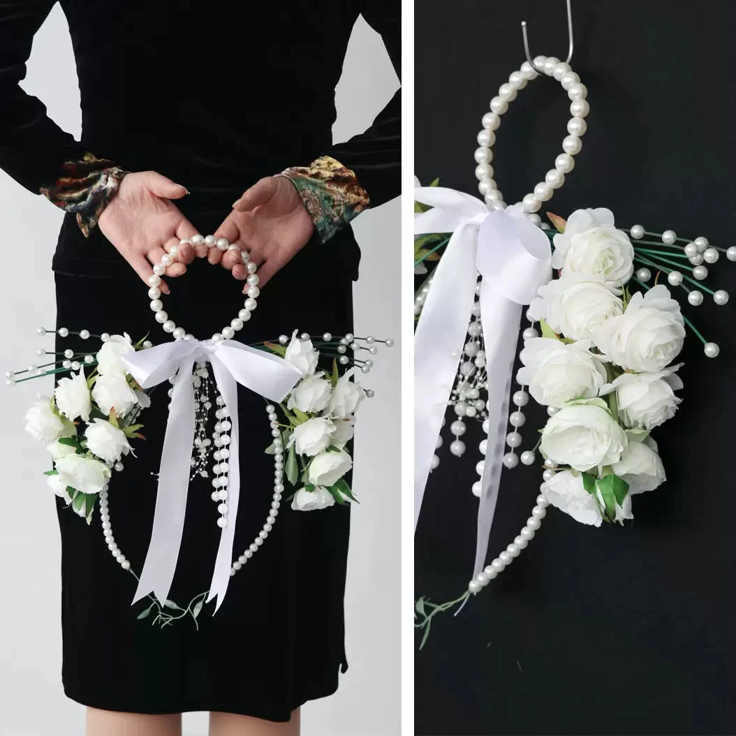 Pearl -beaded wedding bouquet