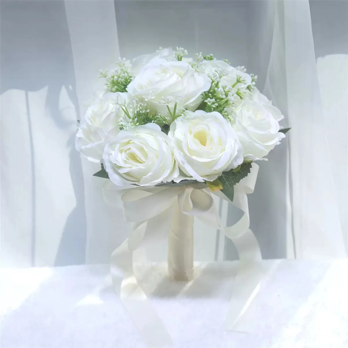 Classic rose bridal hand bouquet