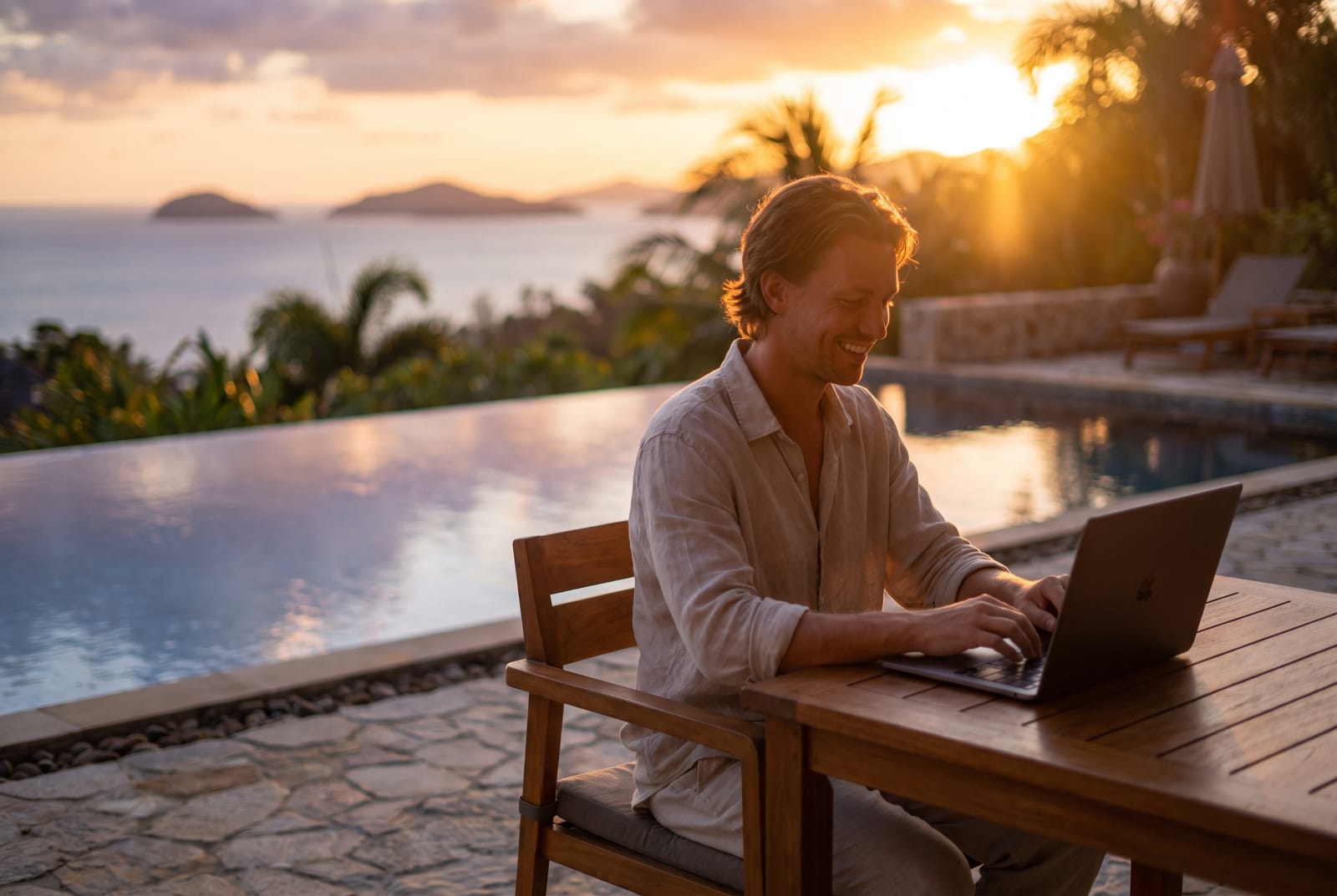 Drop a hero image — Bangkok, beach, or a laptop-by-the-pool nomad shot