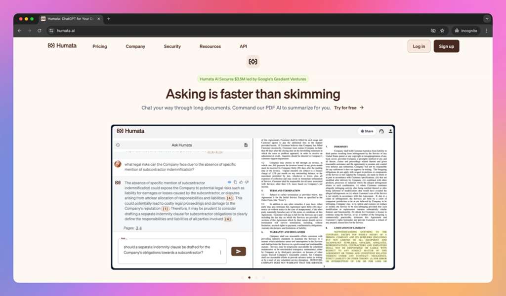 Can Humata.ai Actually Read a 500-Page PDF in 30 Seconds? - Screenshot 1