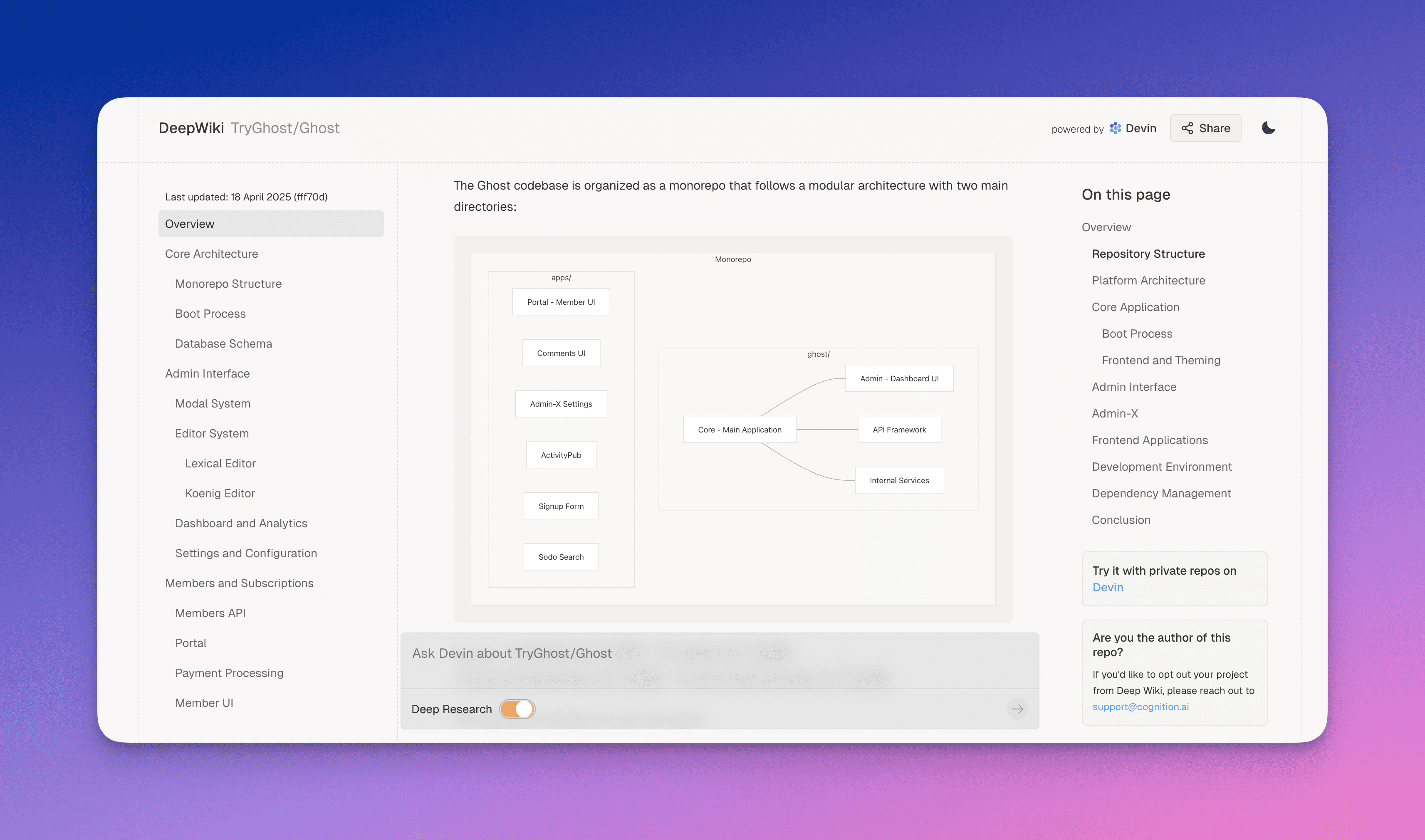 I Replaced 3 Hours of Code Reading With 30 Seconds — Then DeepWiki Explained the Entire Repo to Me - Screenshot 1