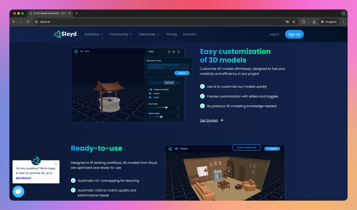 Sloyd.ai Review: Unlimited 3D AI Models for Just $15? - Screenshot 1