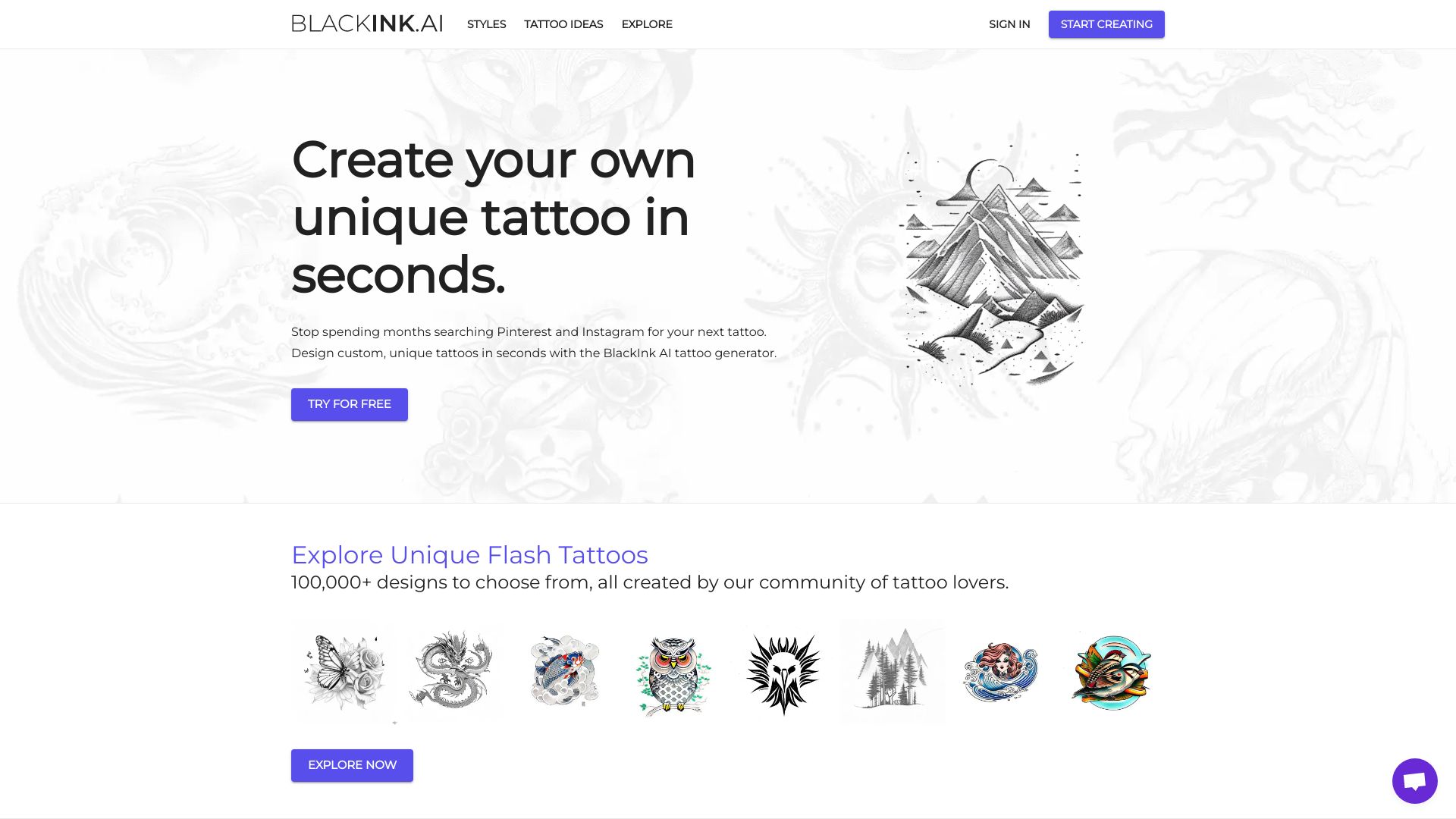 BlackInk AI Review 2026: The Most Powerful AI Tattoo Generator — 1.5M Users, 30-Second Designs, and a Full Studio Suite for $6/Month - Screenshot 1