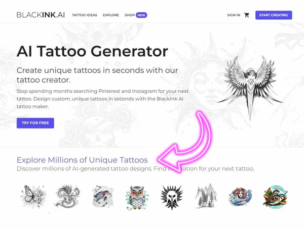 BlackInk AI Review 2026: The Most Powerful AI Tattoo Generator — 1.5M Users, 30-Second Designs, and a Full Studio Suite for $6/Month - Screenshot 3