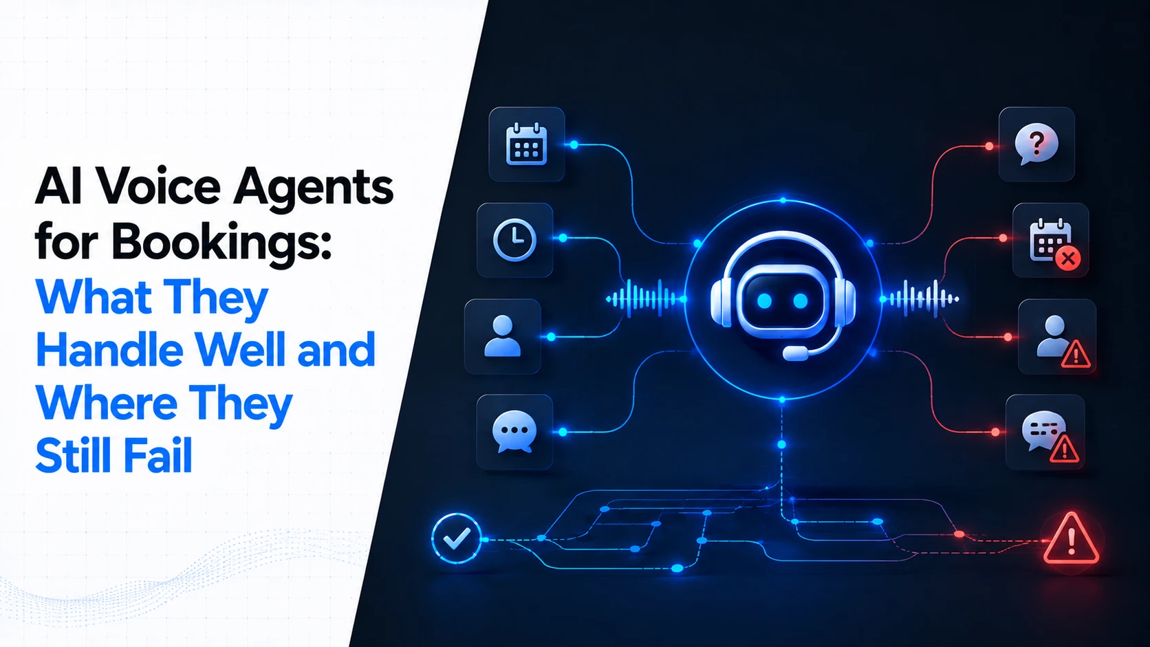 AI voice agent answering a customer call and booking an appointment on a business calendar