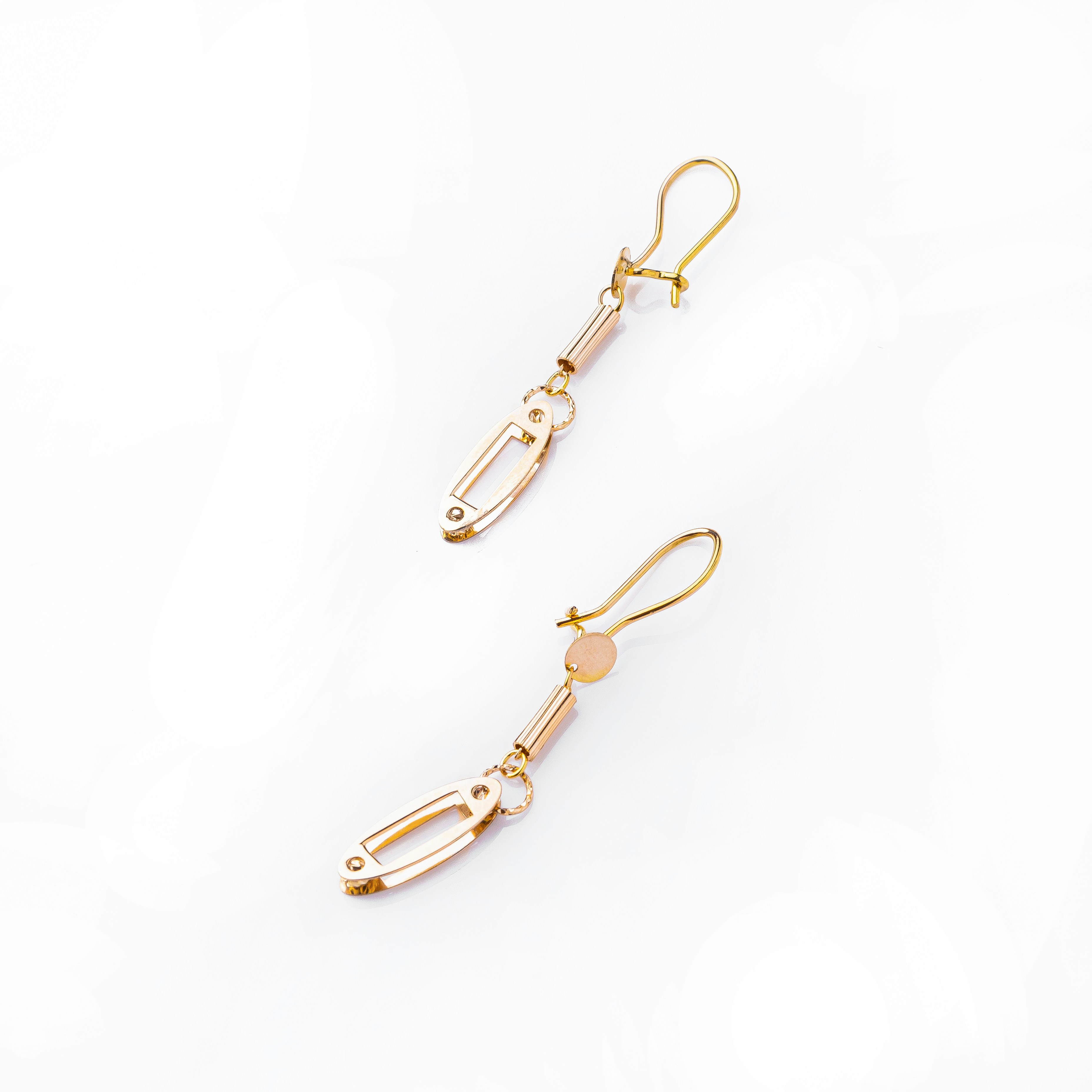 Minimalistic Long Gold Dangling Earrings
