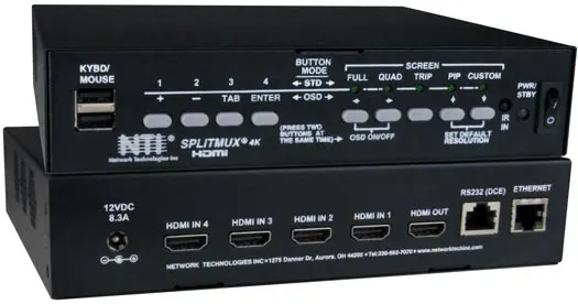 Video Wall & Multiviewers SPLITMUX-4K18GB-4 Main Product Image