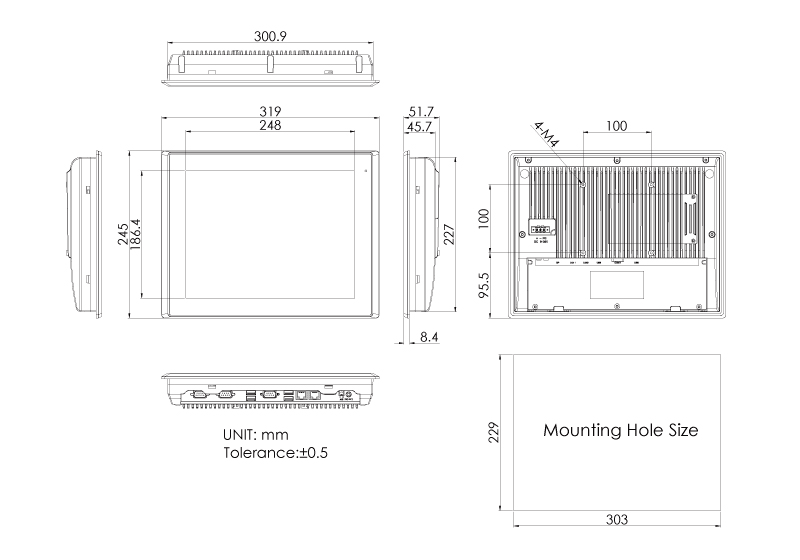 Panel PCs & HMI Controllers ARCHMI-812B Series Product Image 5