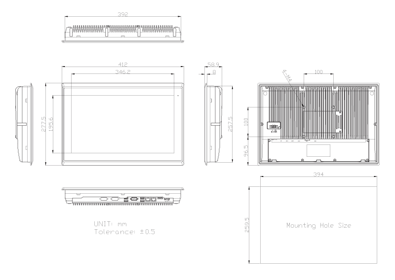Panel PCs & HMI Controllers ARCHMI-816B Series Product Image 5