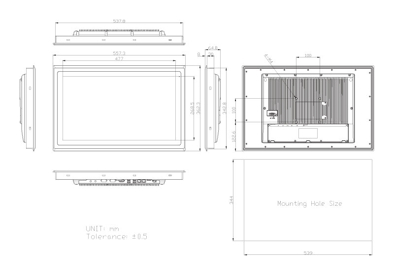 Panel PCs & HMI Controllers ARCHMI-821B Series Product Image 5