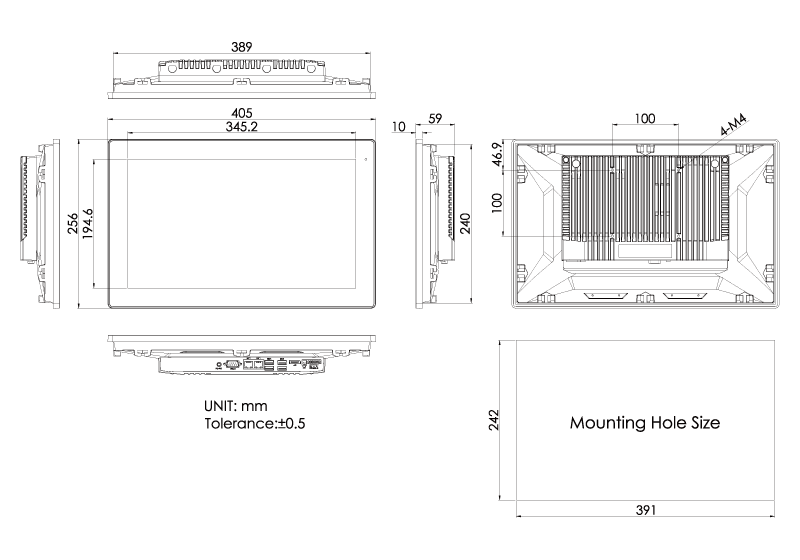 Panel PCs & HMI Controllers AUHMI-916C Series Product Image 5
