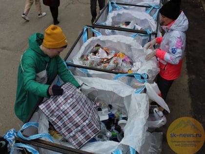 Эковолонтёры организовали на Ставрополье сбор вторсырья