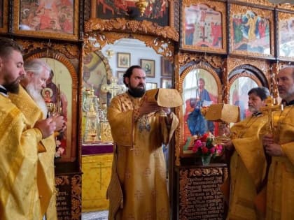 Архиерейское богослужение в храме святого равноапостольного Великого князя Владимира села Новополтавского