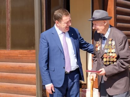 Юбилейные медали "100-летие образования Кабардино-Балкарской Республики" переданы Ветерану ВОВ М.Б.Хочуеву и полному кавалеру ордена Трудовой Славы И.Х.Газаеву