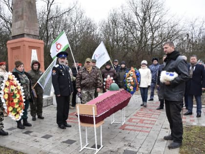 В Терском районе перезахоронили останки красноармейцев