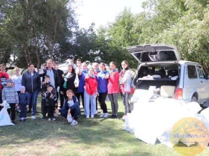 Эковолонтёры «Воды России» собрали на берегах реки Подкумок сотни мешков мусора