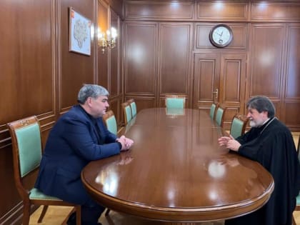 Казбек Коков встретился с Благочинным Нальчикского округаПятигорской и Черкесской епархии Валентином Бобылёвым