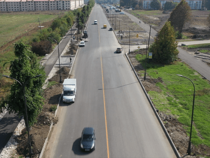Продолжается ремонт улицы Шогенова в Нальчике