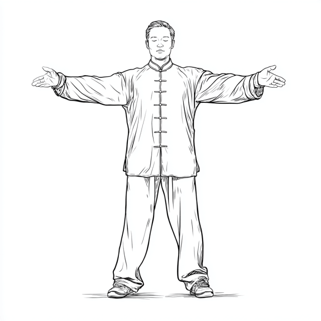 Qi Gong Stellung Erde umarmen