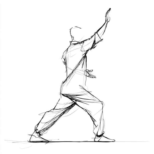 Qi Gong Haltung Himmel und Erde verbinden