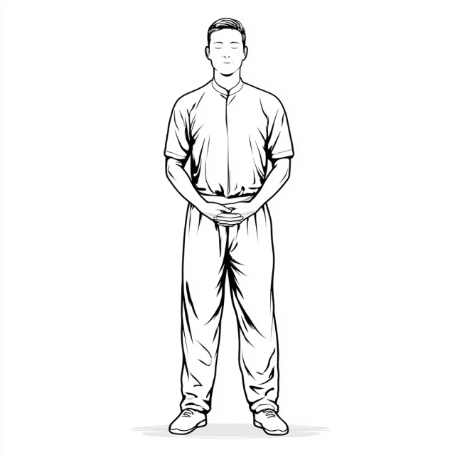 Qi Gong Stellung Lotus stehen