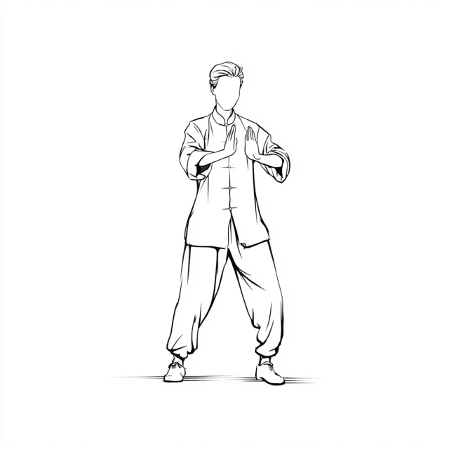 Qi Gong Stellung Qi Dusche