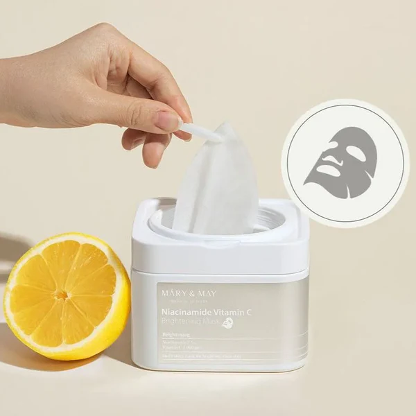 Mary & May Niacinamide Vitamin C Brightening Mask Pack (30EA) thumbnail 2