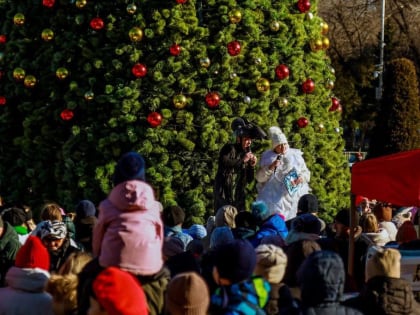 Театрализованное представление устроили у новогодней елки в Невинномысске