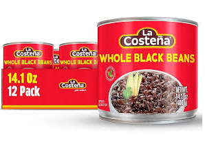 LA COSTENA  WHOLE BLACK BEAN 12/20OZ