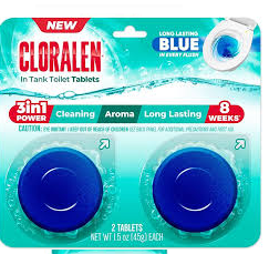 CLORALEN TOILET TANK DROP INS 12/22 CT2