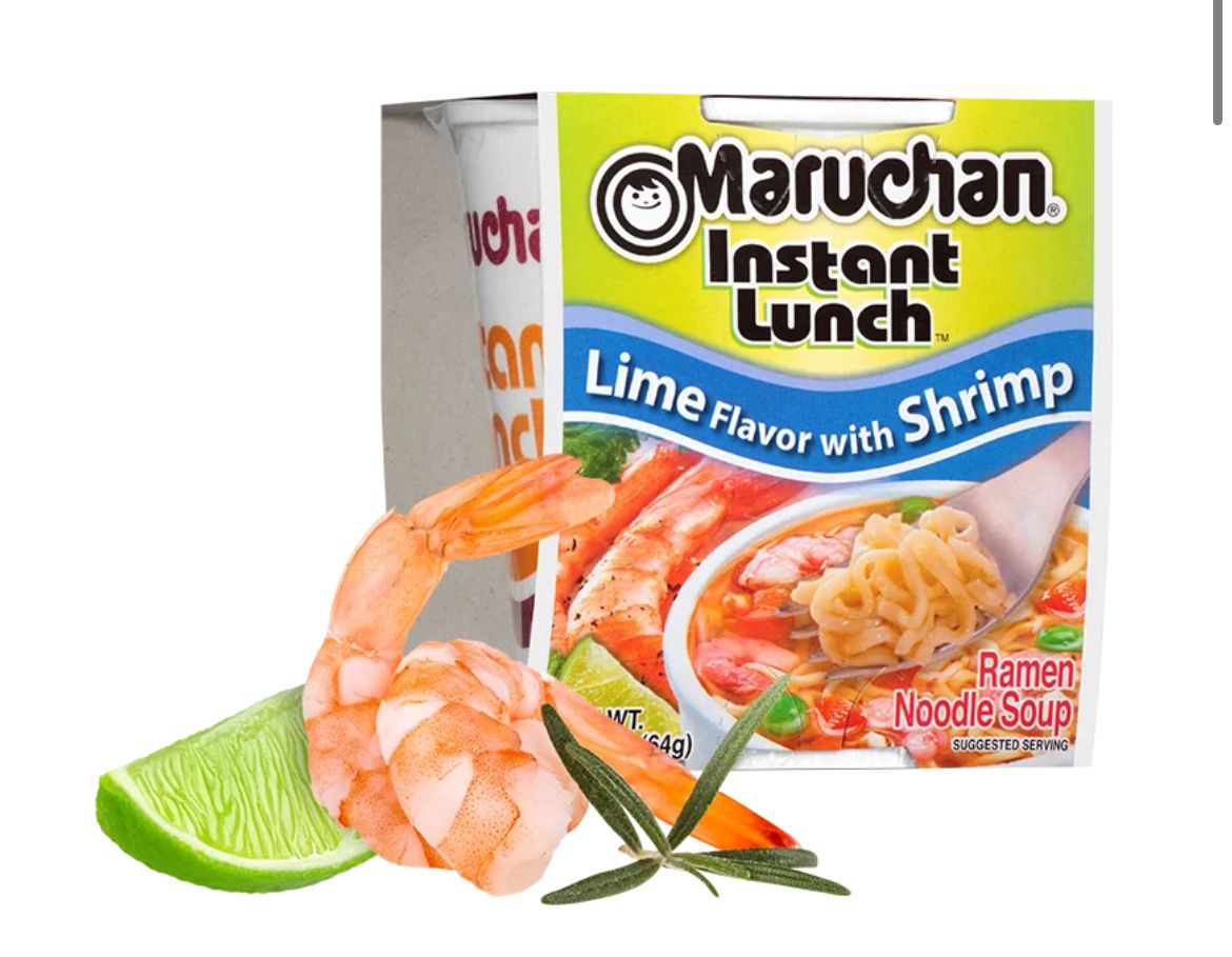 MARUCHAN LIME SHRIMP  1/12PK
