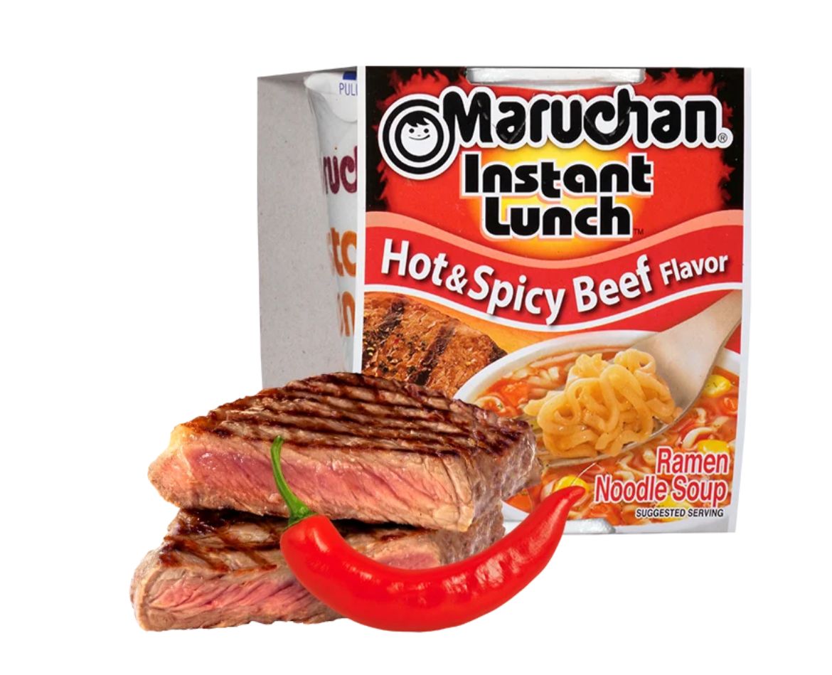MARUCHAN HOT SPICY BEEF  1/12PK